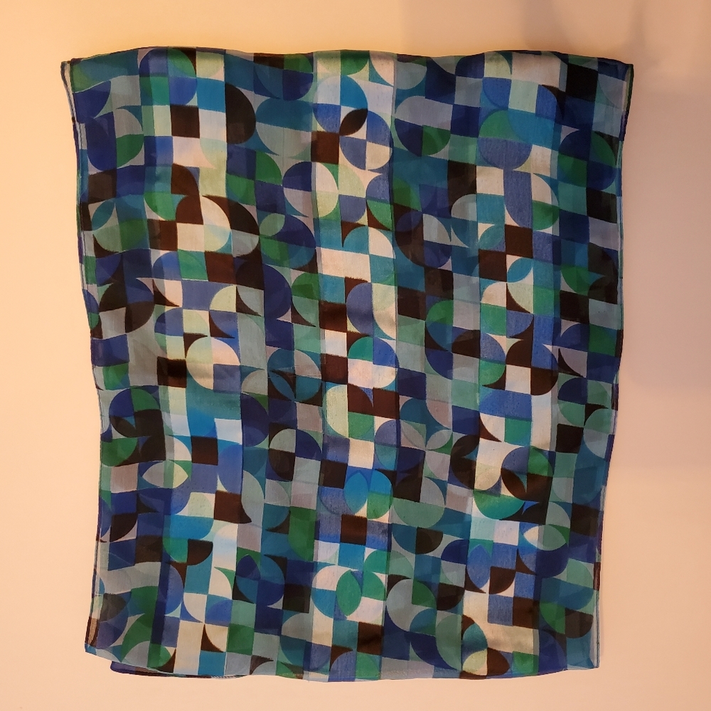 Vintage TanJay Geometric Print Scarf